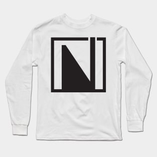 Geometric Abstract black minimal Long Sleeve T-Shirt